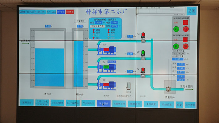 坤龙公司二水厂中控室智能控制系统